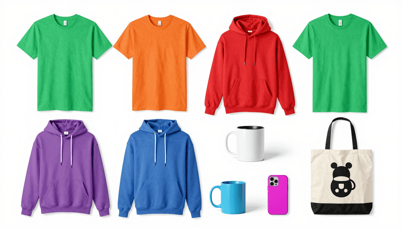 Variety of print on demand products available for sellers
