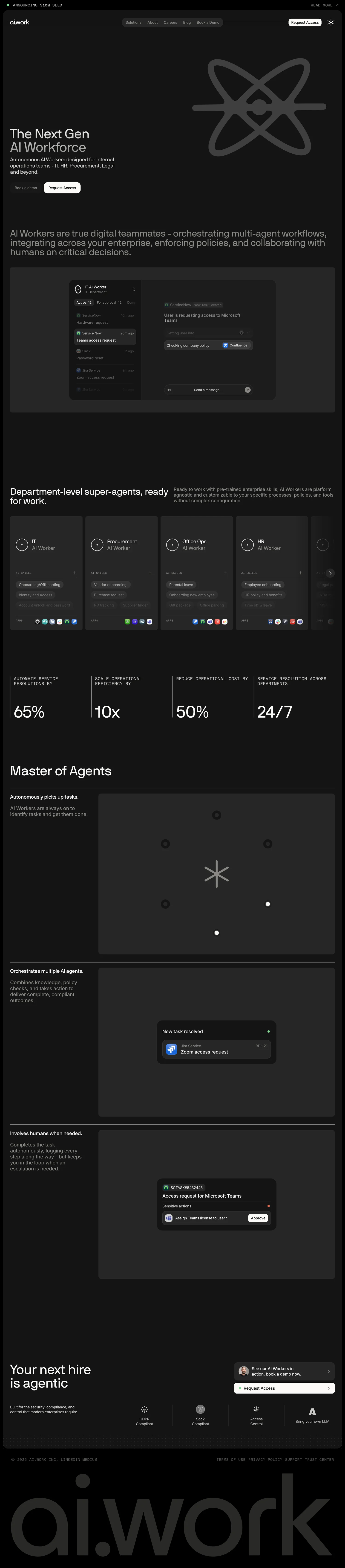AI.work is a platform that offers AI-powered tools and solutions to enhance productivity and streamline workflows for businesses and individuals.