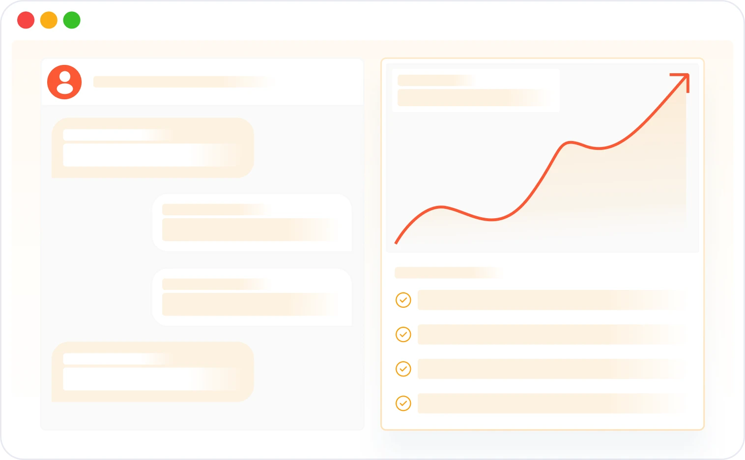 Upward trending graph symbolizing the optimization and reporting phase in digital marketing, focusing on ongoing support and comprehensive data-driven insights for long-term success.