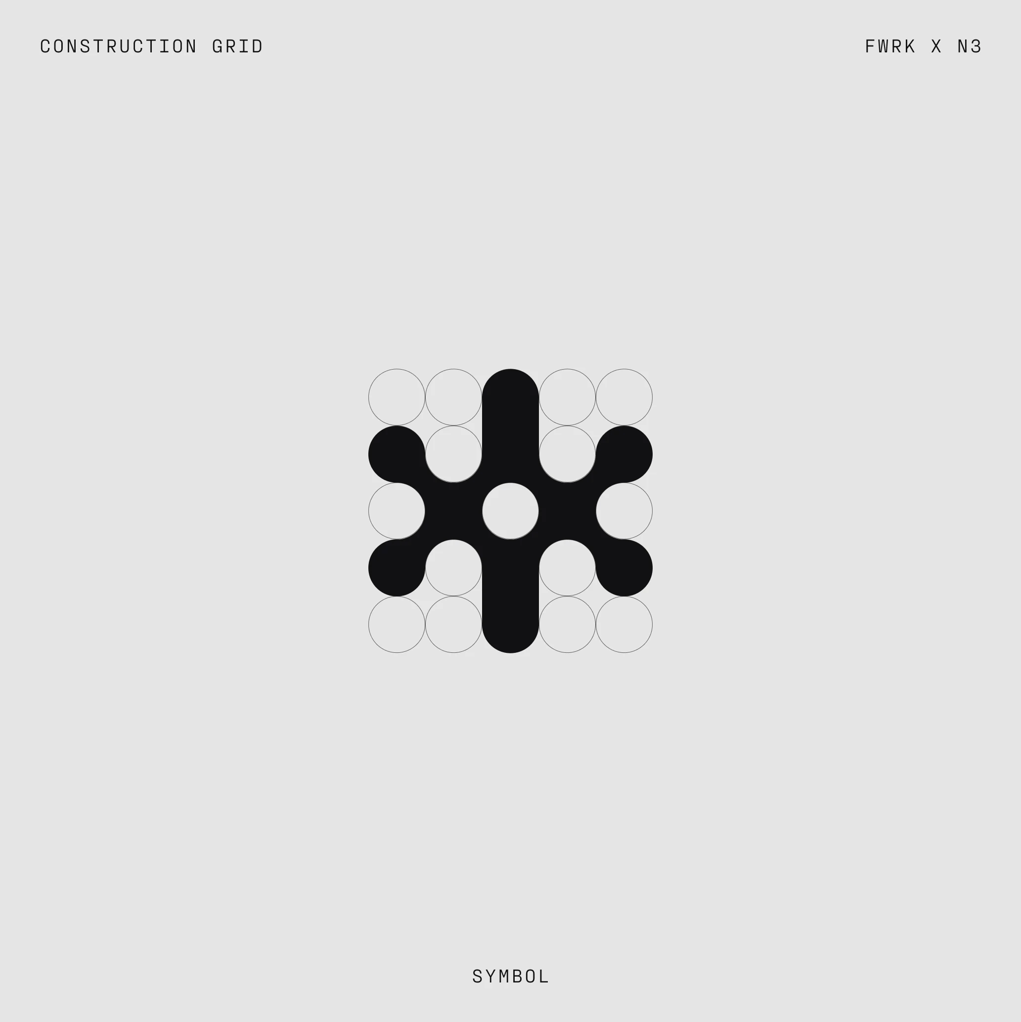 frameworks symbol with construction grid showcase