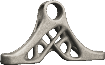 Ein 3D-Modell (Rendering) von einem Bauteil