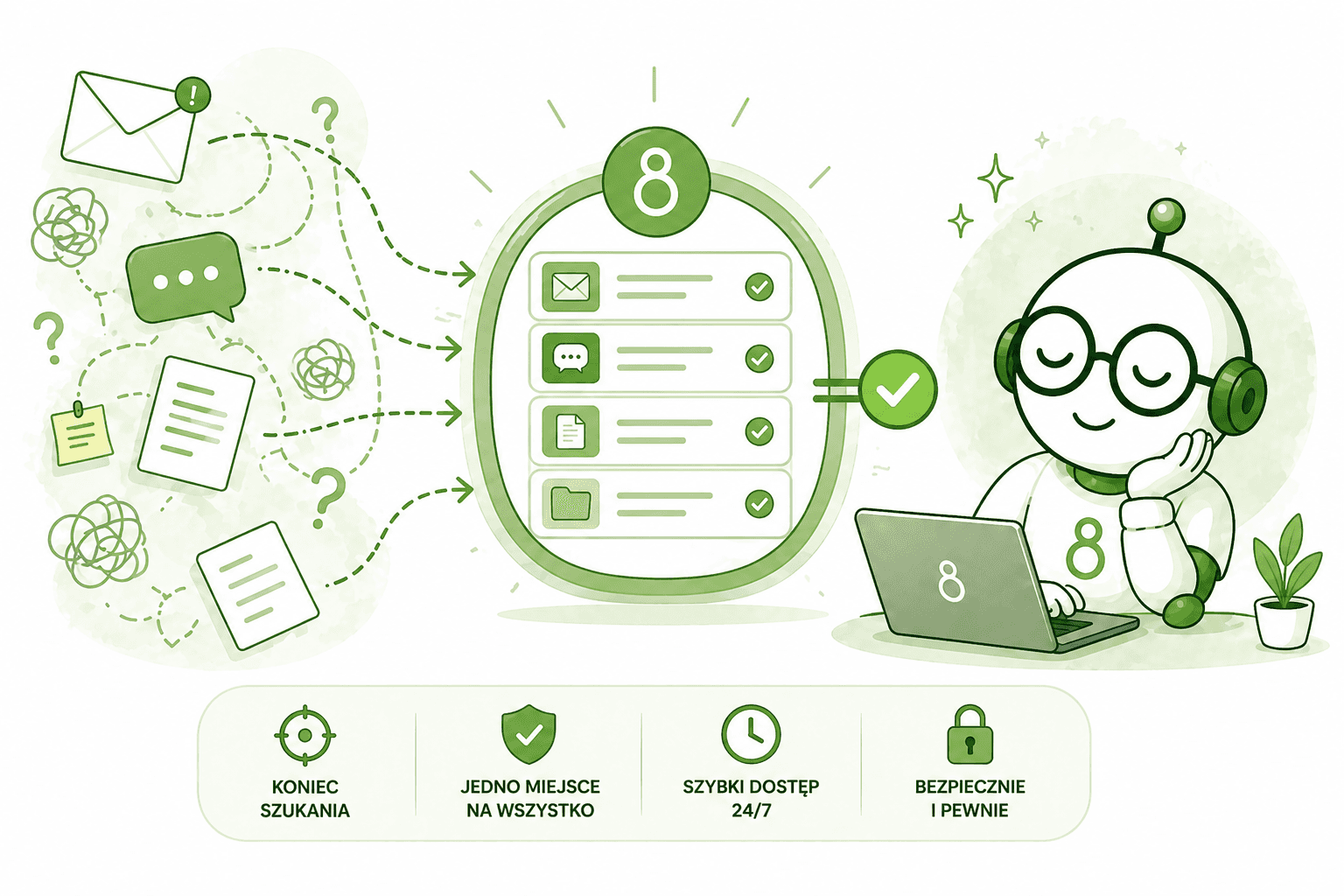 Wszystkie informacje trafiają do jednego uporządkowanego systemu