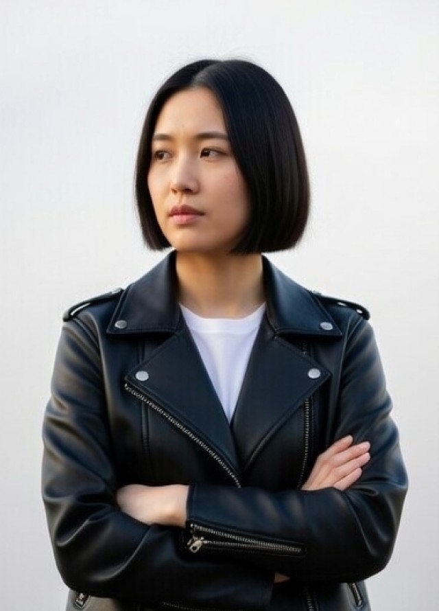 portrait of a woman holding a camera