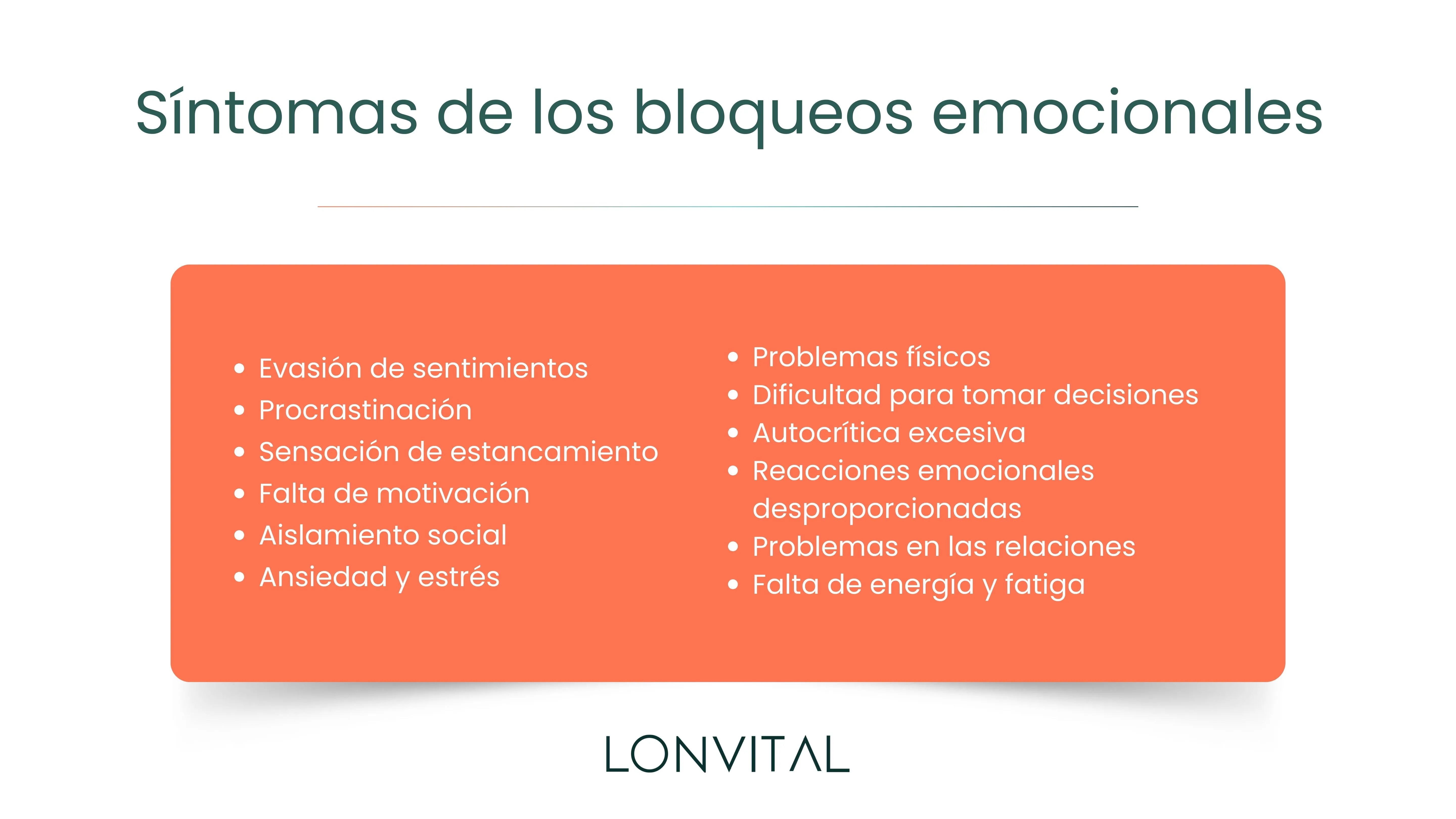 Síntomas de los bloqueos emocionales