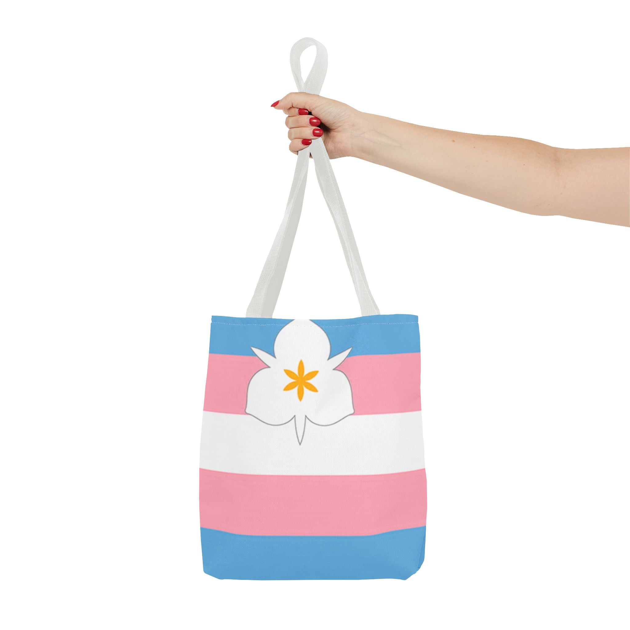 Trans Tote Bag with Salt Lake City Lily - Salt Lake Pride Flags
