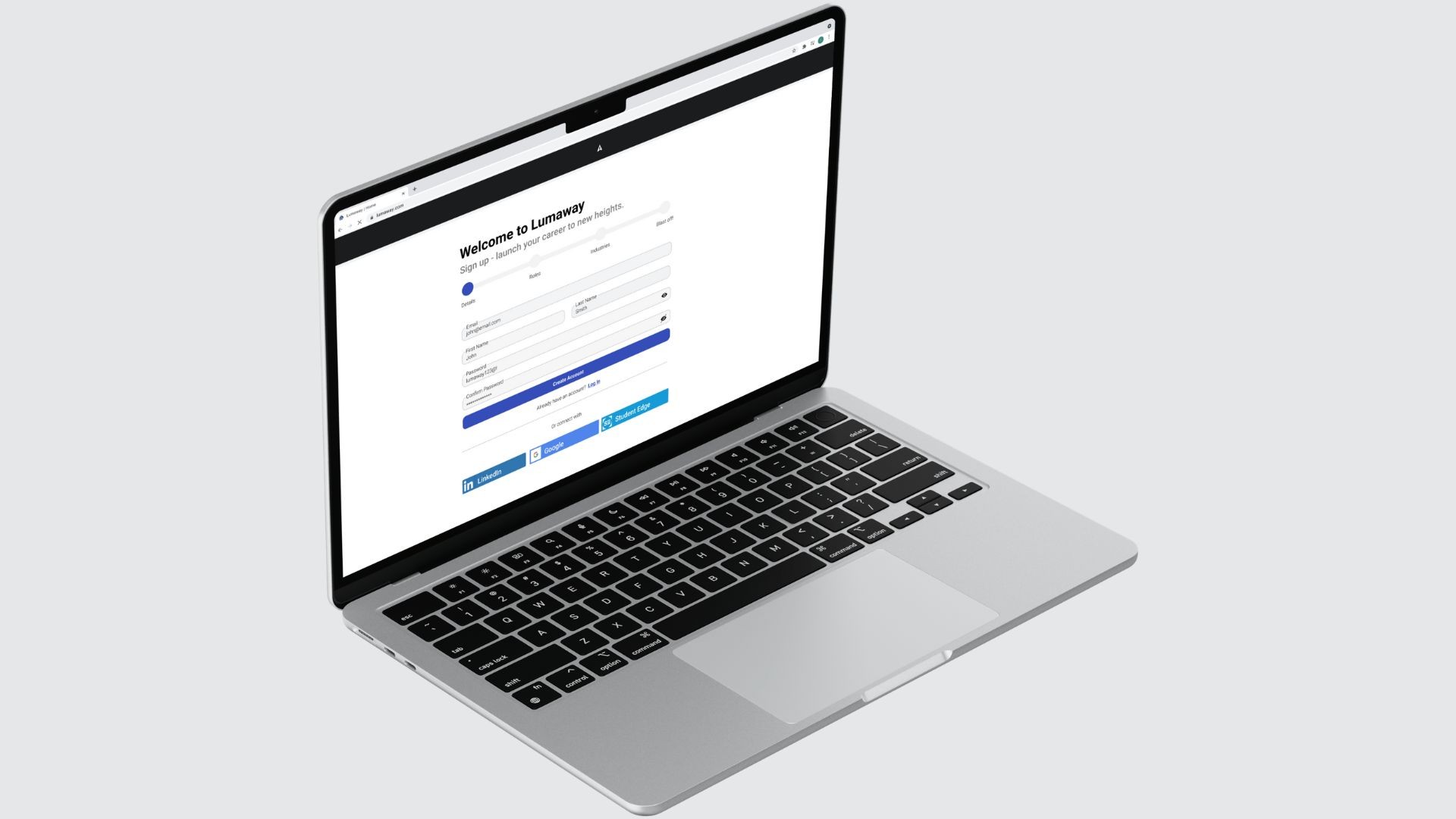 Tablet showing Streamline CRM UI