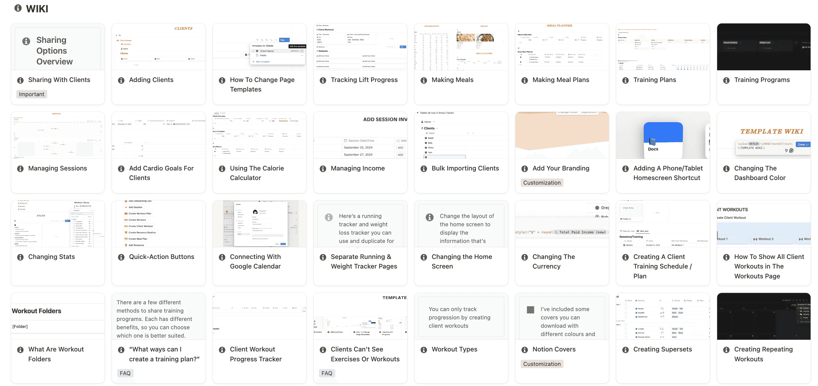 notion personal trainer template guide