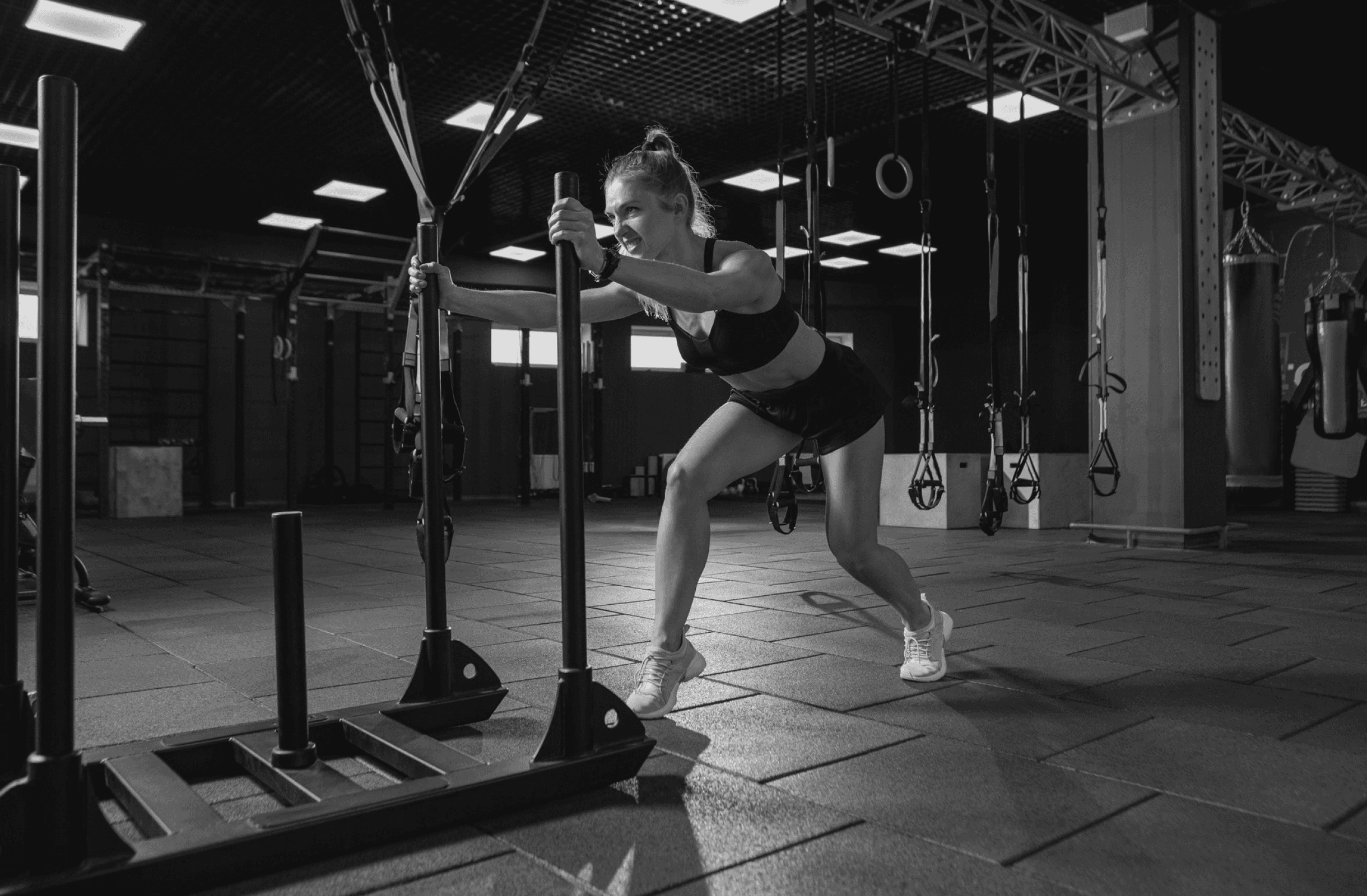 woman doing strength training workout