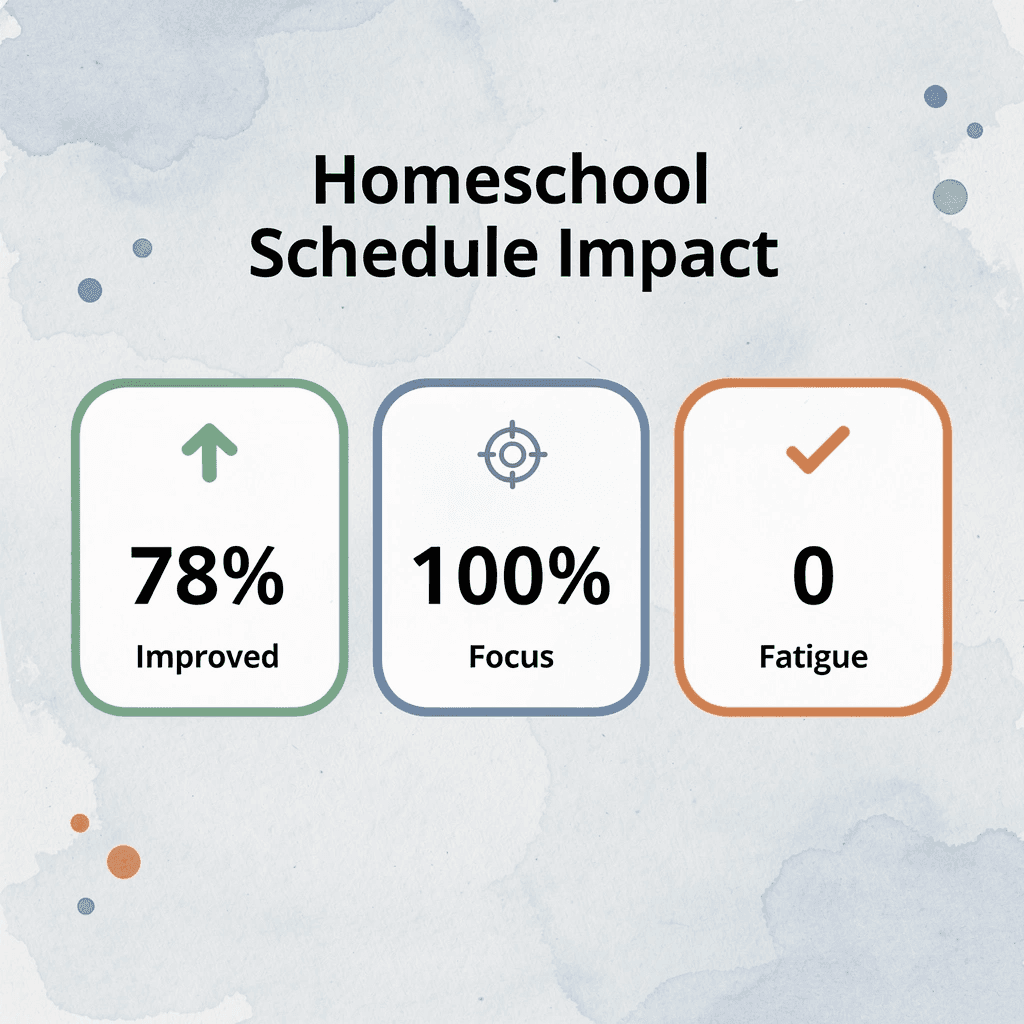 Statistics showing the impact of structured schedules on homeschooling