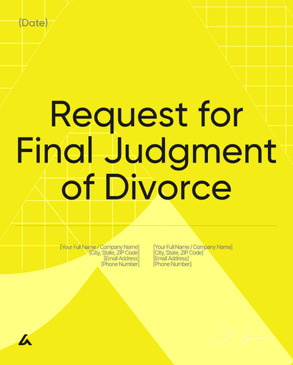 Request for Final Judgment of Divorce