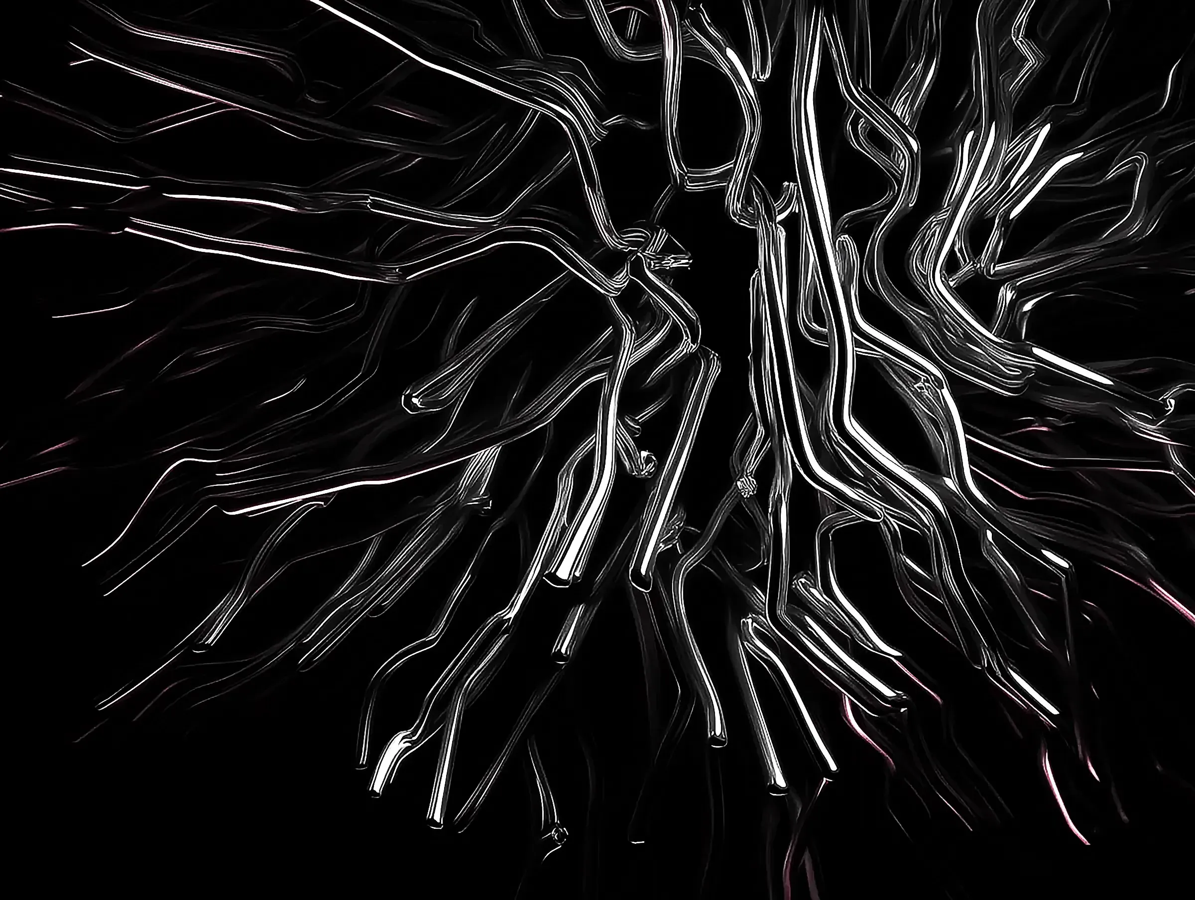 Metallic Waves Abstract