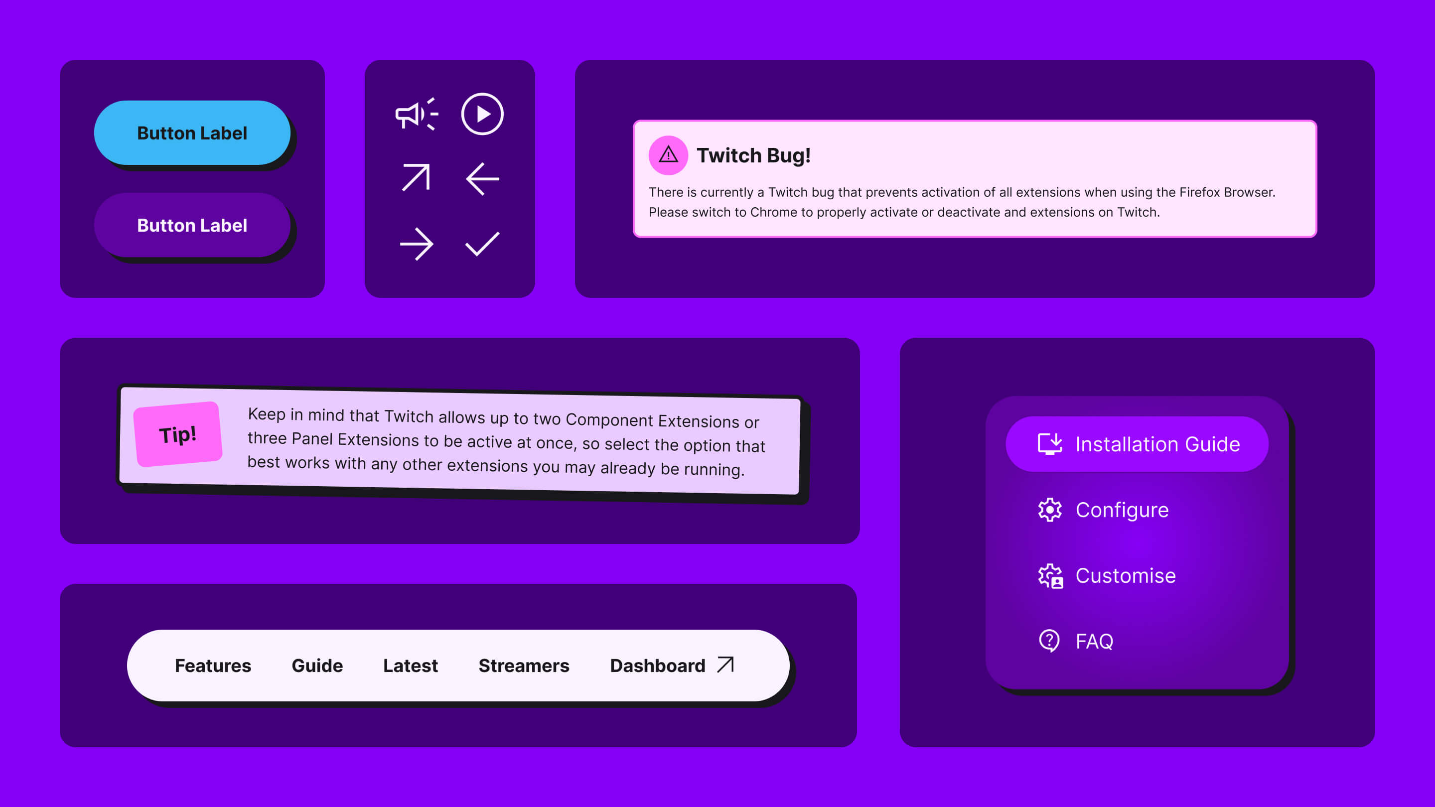 Stream Stickers UI components