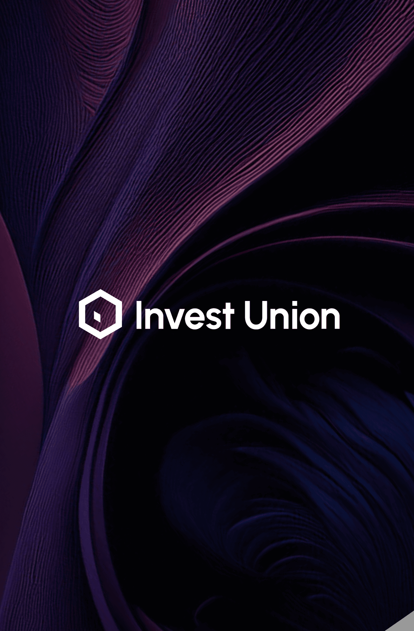 Invest Union Logo White with Purple Background