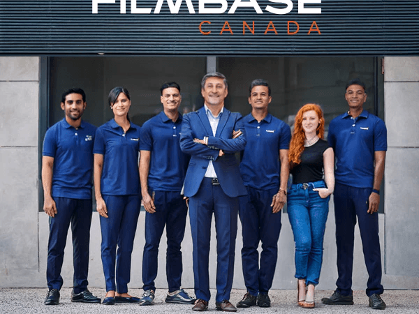 man sitting beside woman looking at a contract on DocuSign