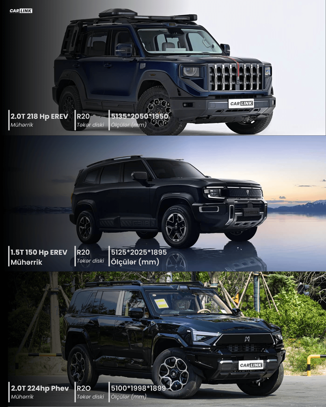 2026 Deepal G318 EREV, Mhero M817 PHEV və Hongqi G919  texniki xüsusiyyətləri