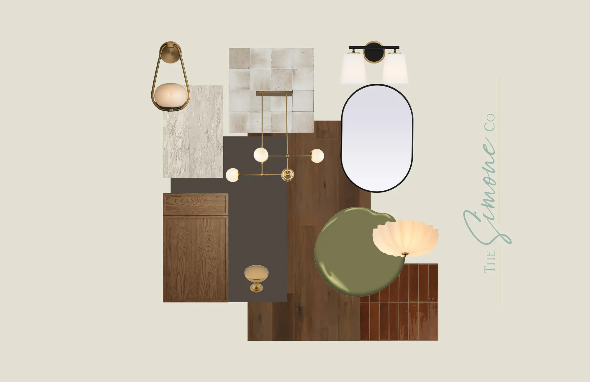 Project gallery image highlighting warm natural materials and calm layered styling and thoughtful residential interior design selections by Mint Interior Design.