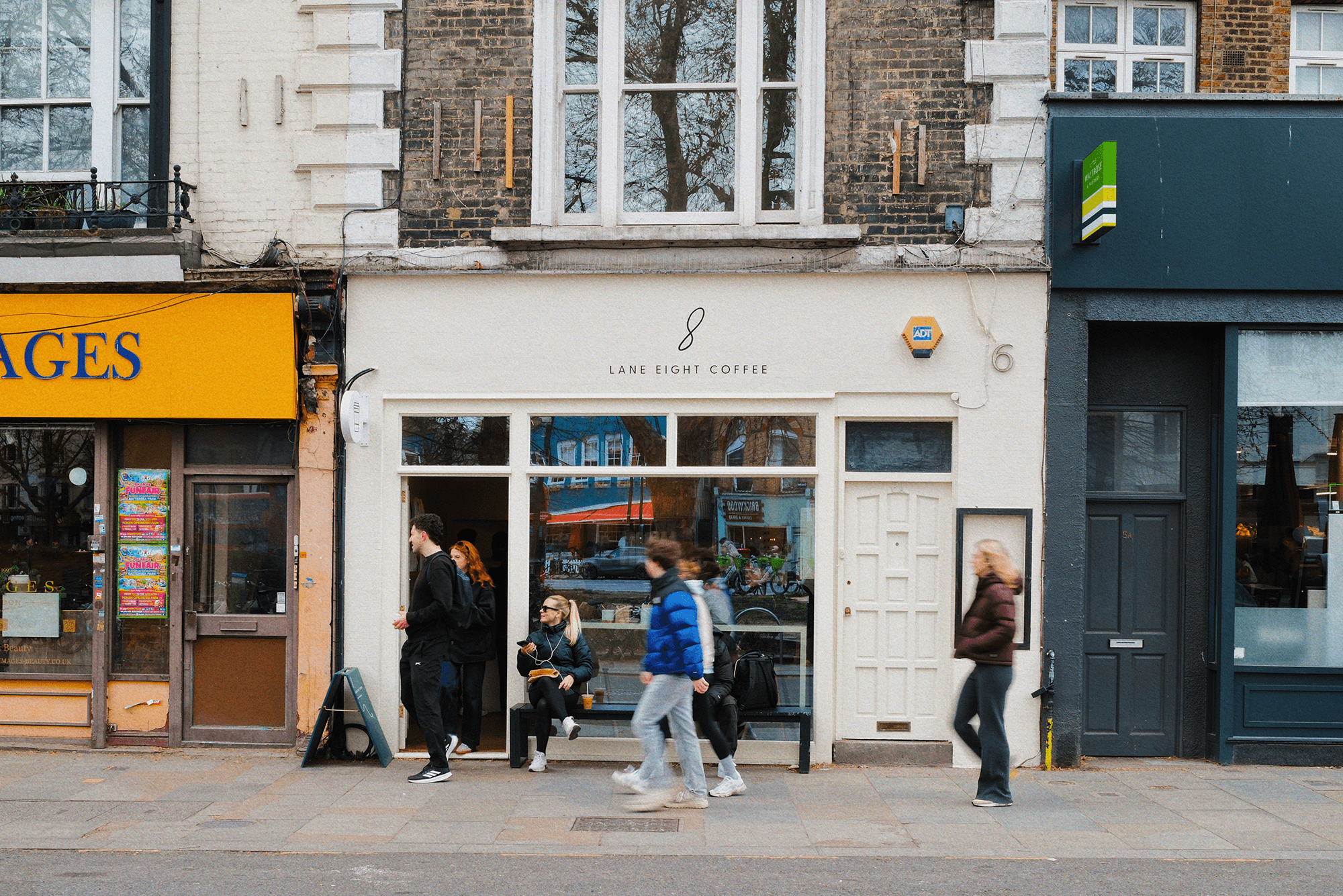Lane Eight Coofee, people walking