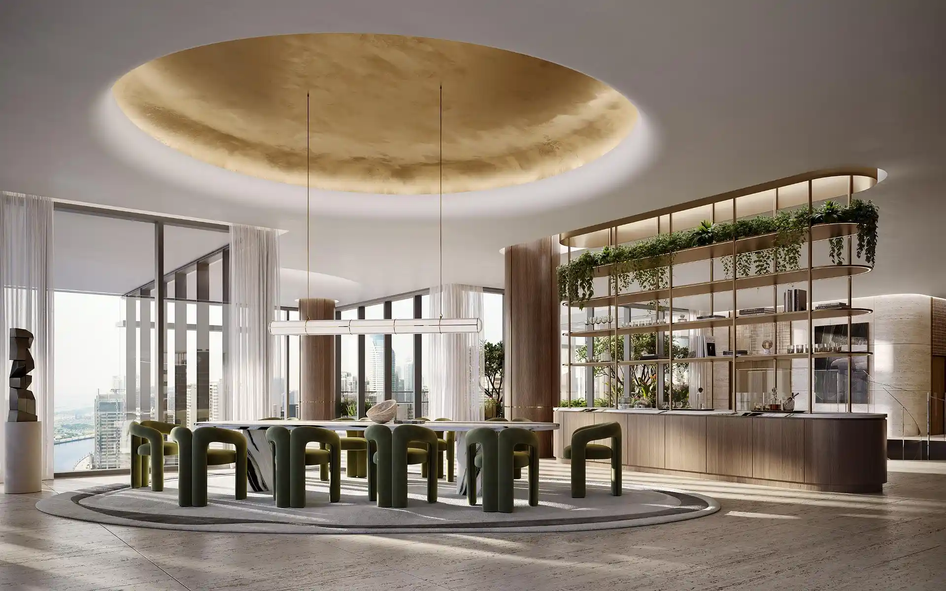 white wooden kitchen island and cupboard cabinets near glass panel door