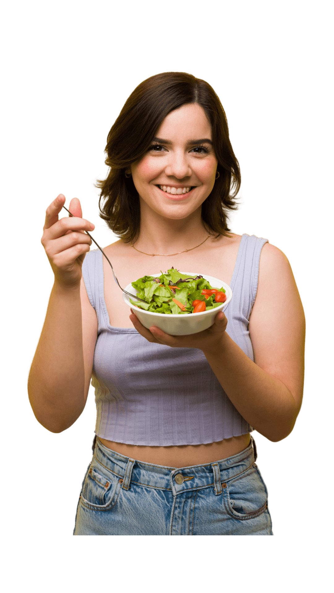 A smilintg girl holding books