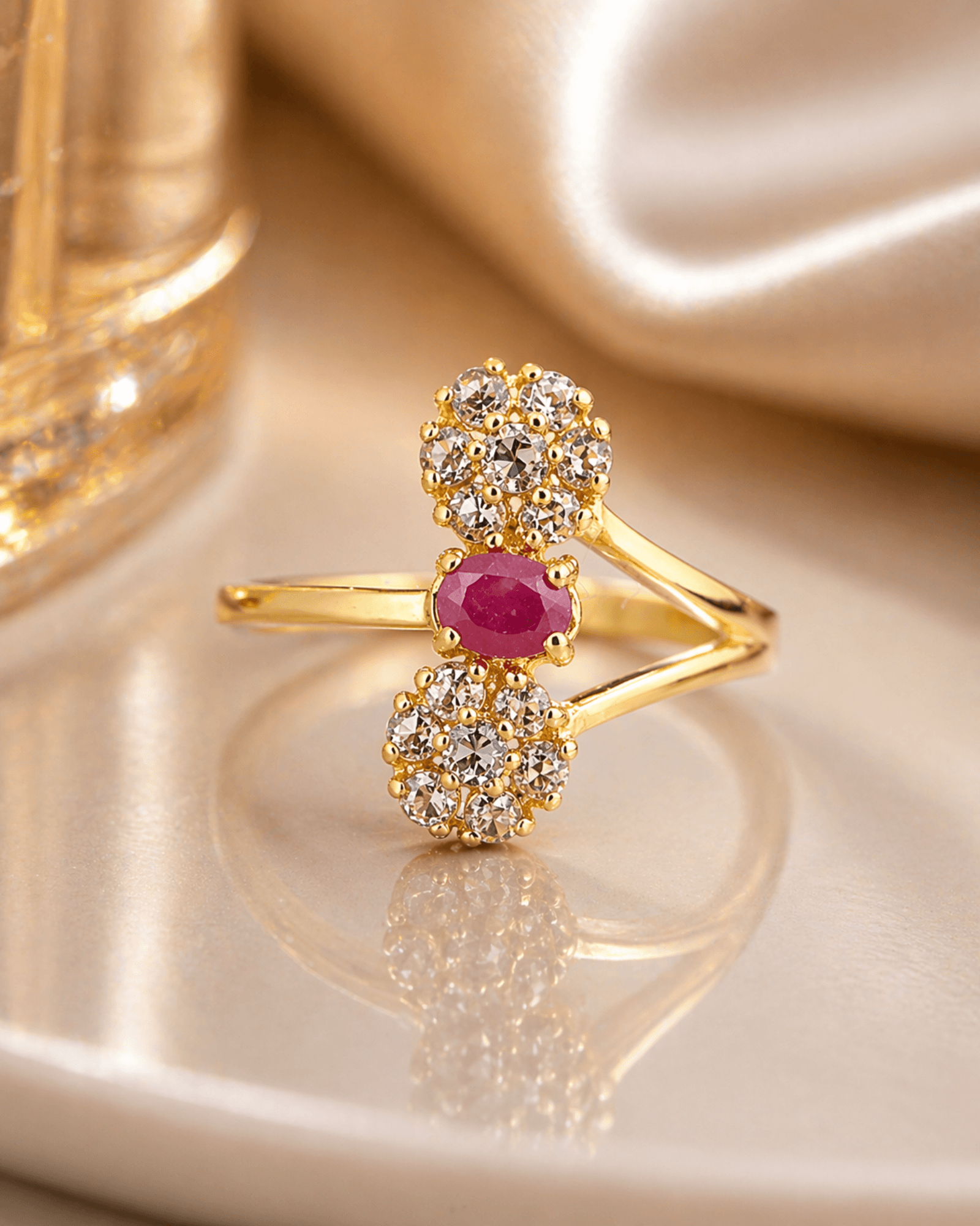 Twilight uncut diamond ring