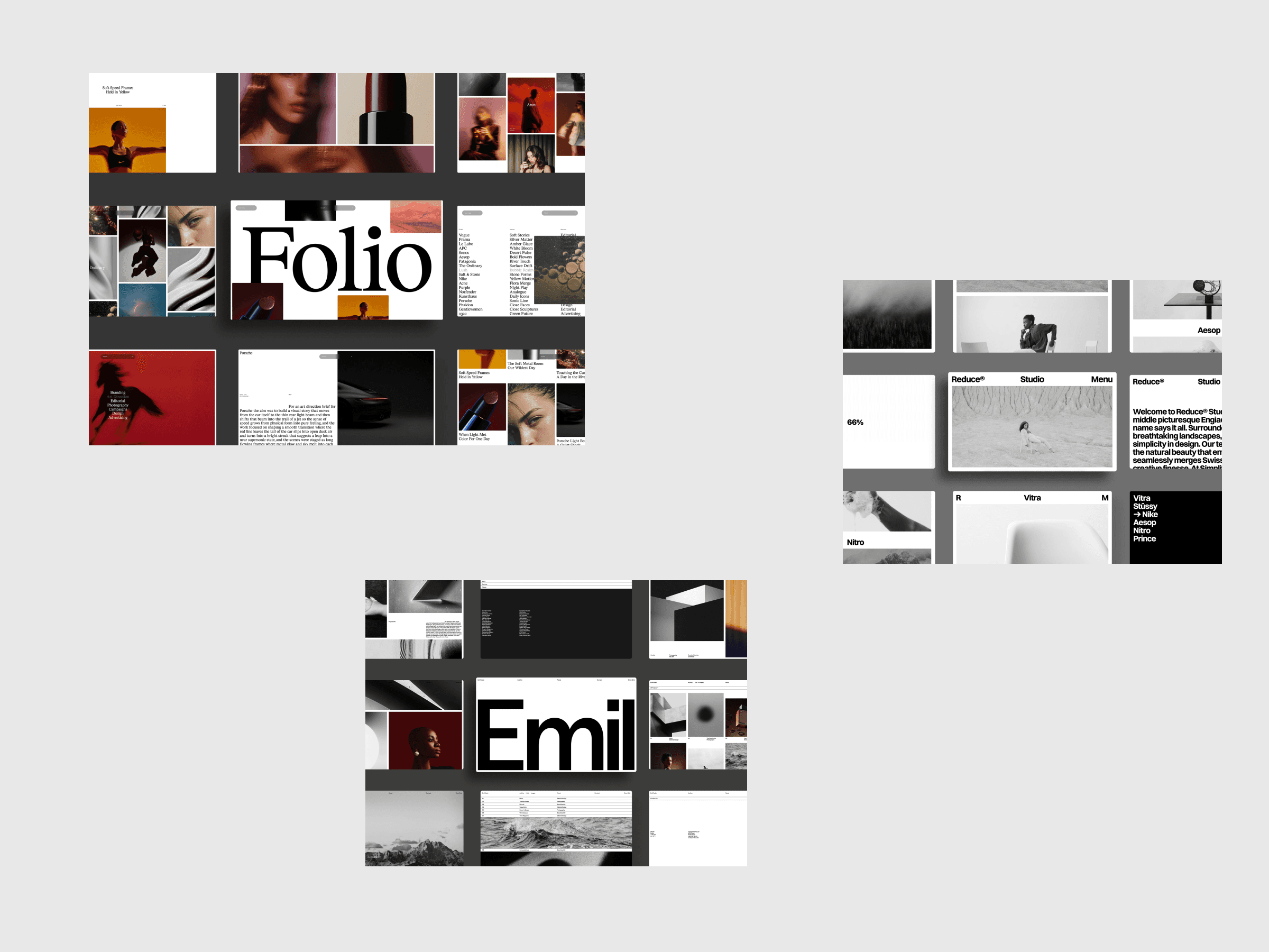 Swiss Mono Template Mockup: Desktop View