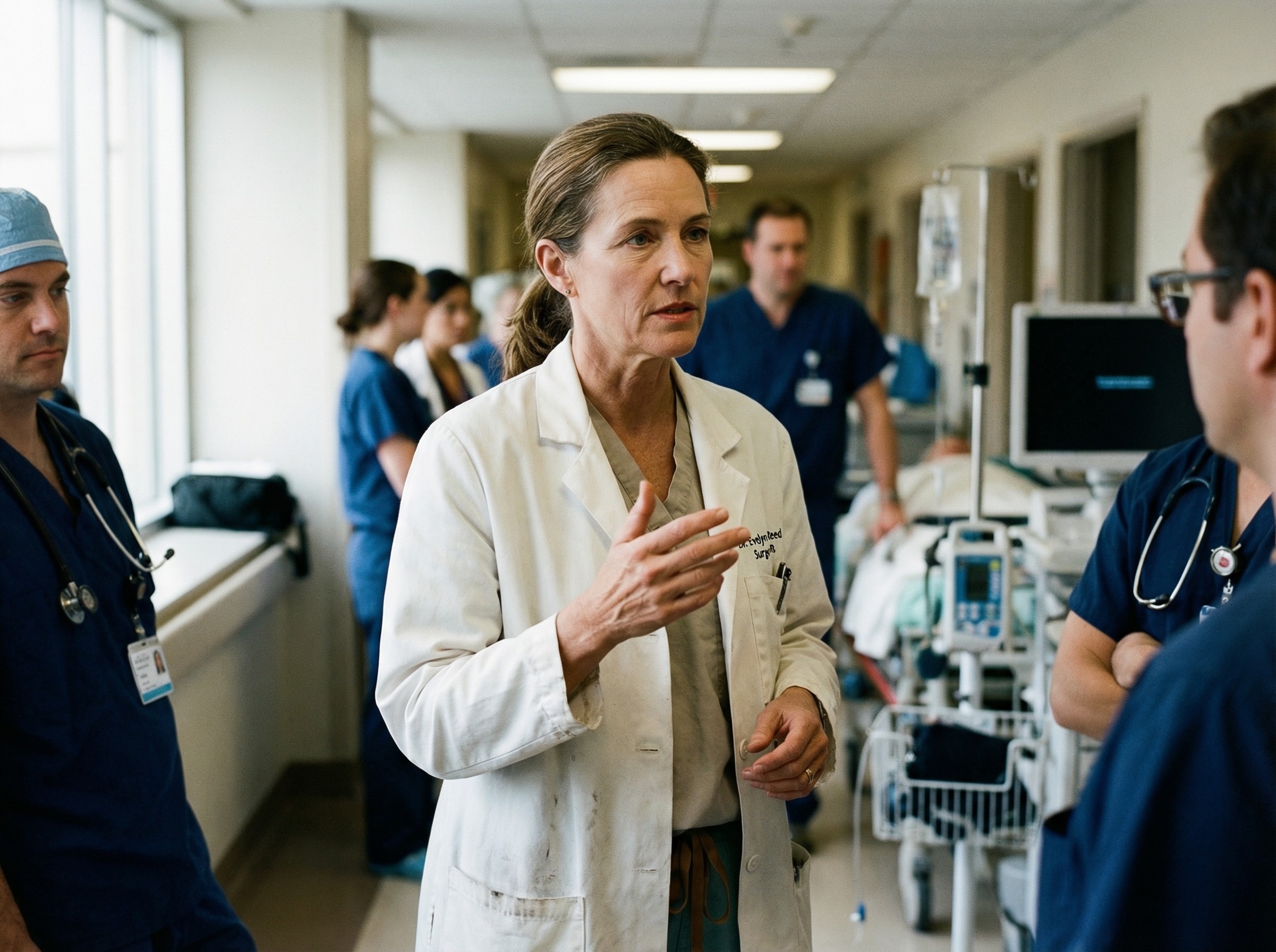 Professional female surgeon testifying to the impact of case acceptance coaching on practice ROI.