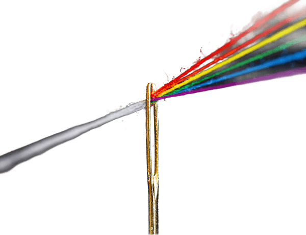 multi colored light streaks on white background