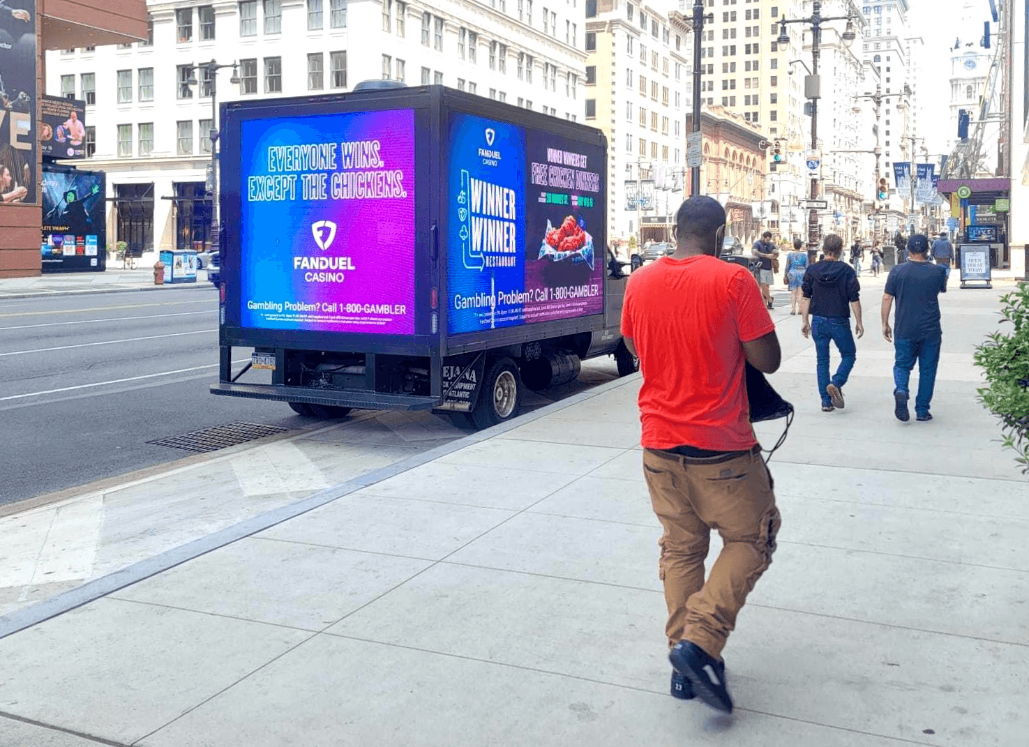 Mobile Billboard on a city street