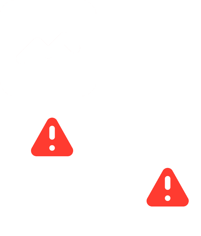 A large orange truck driving down a dirt road