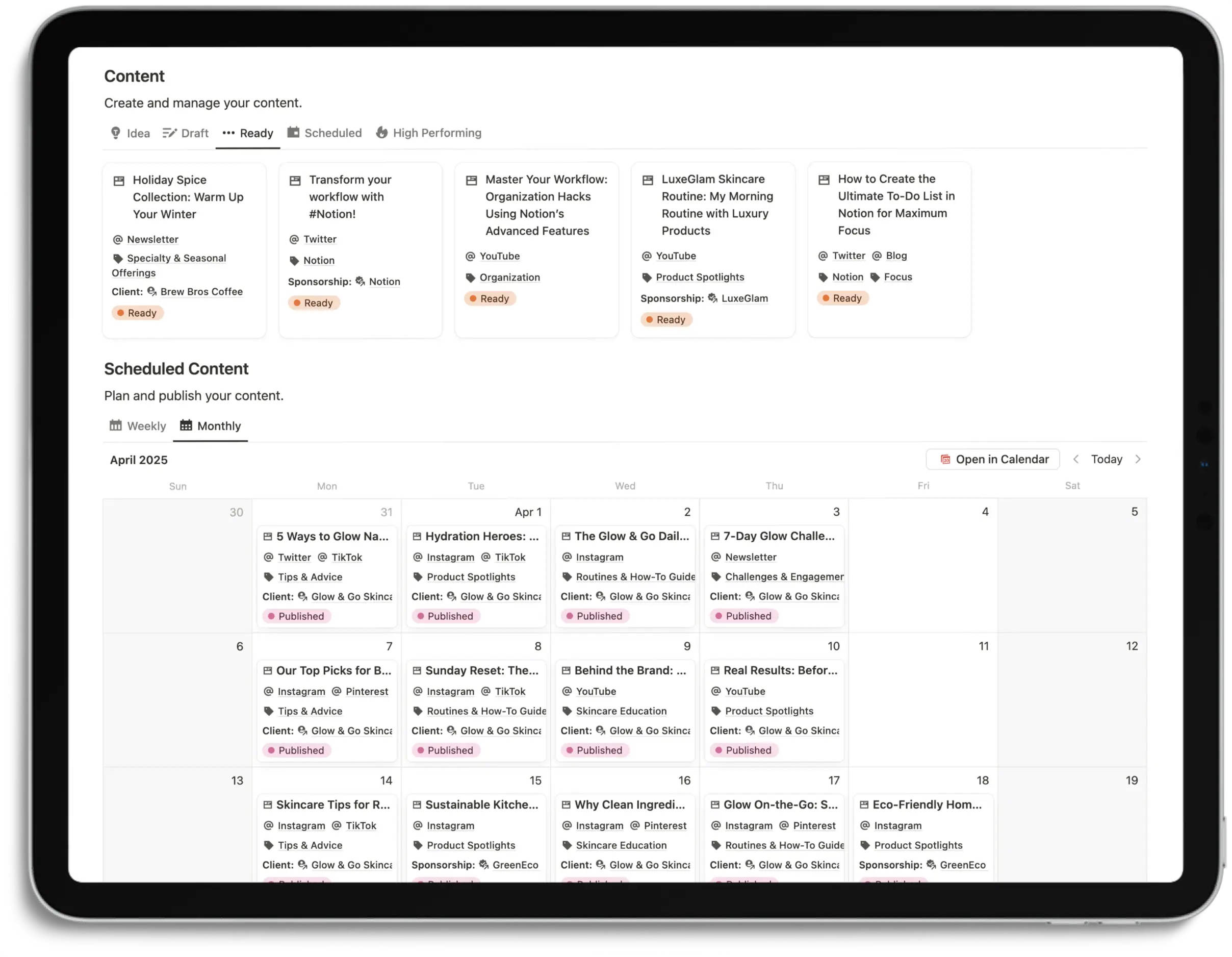 Notion Content System - Feature Content