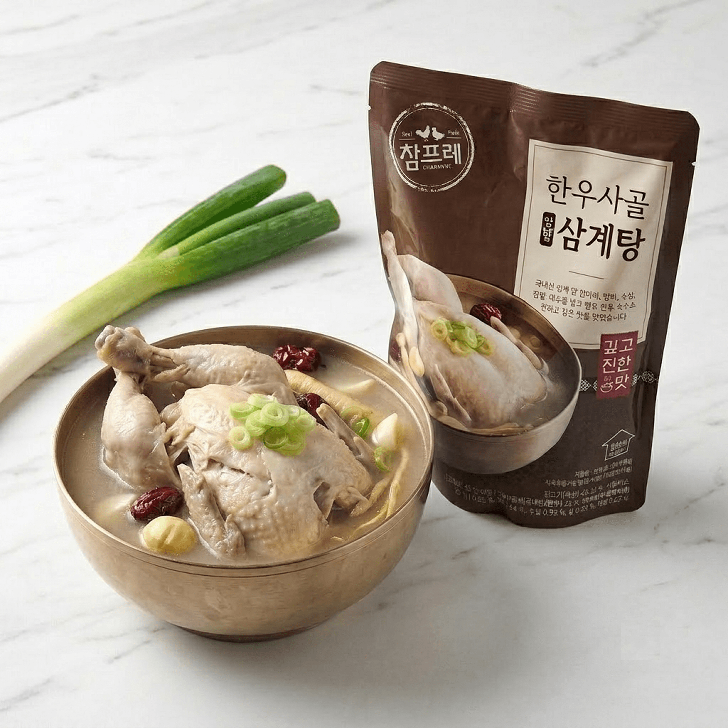 대파 송송 참프레 한우사골 삼계탕