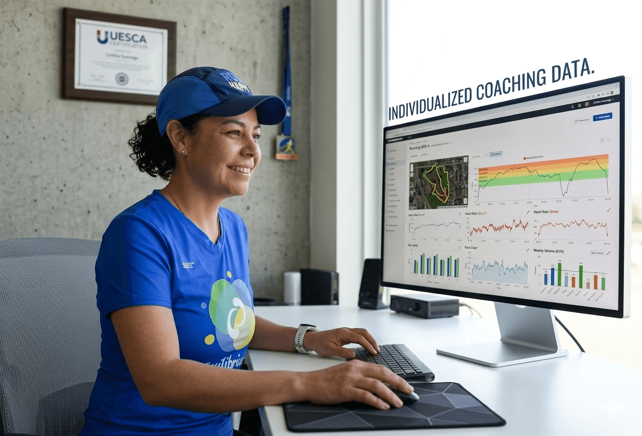 Online running coaching session with Coach Suenaga