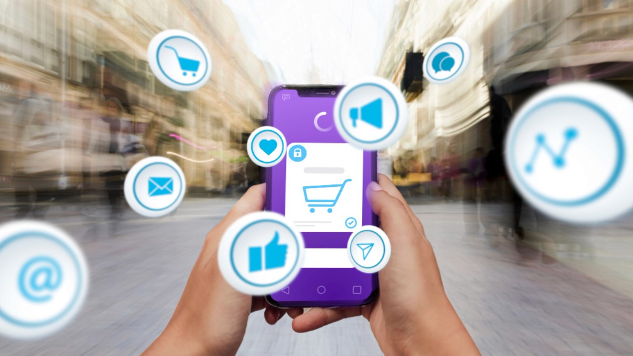 Social media marketing concept for marketing with applications