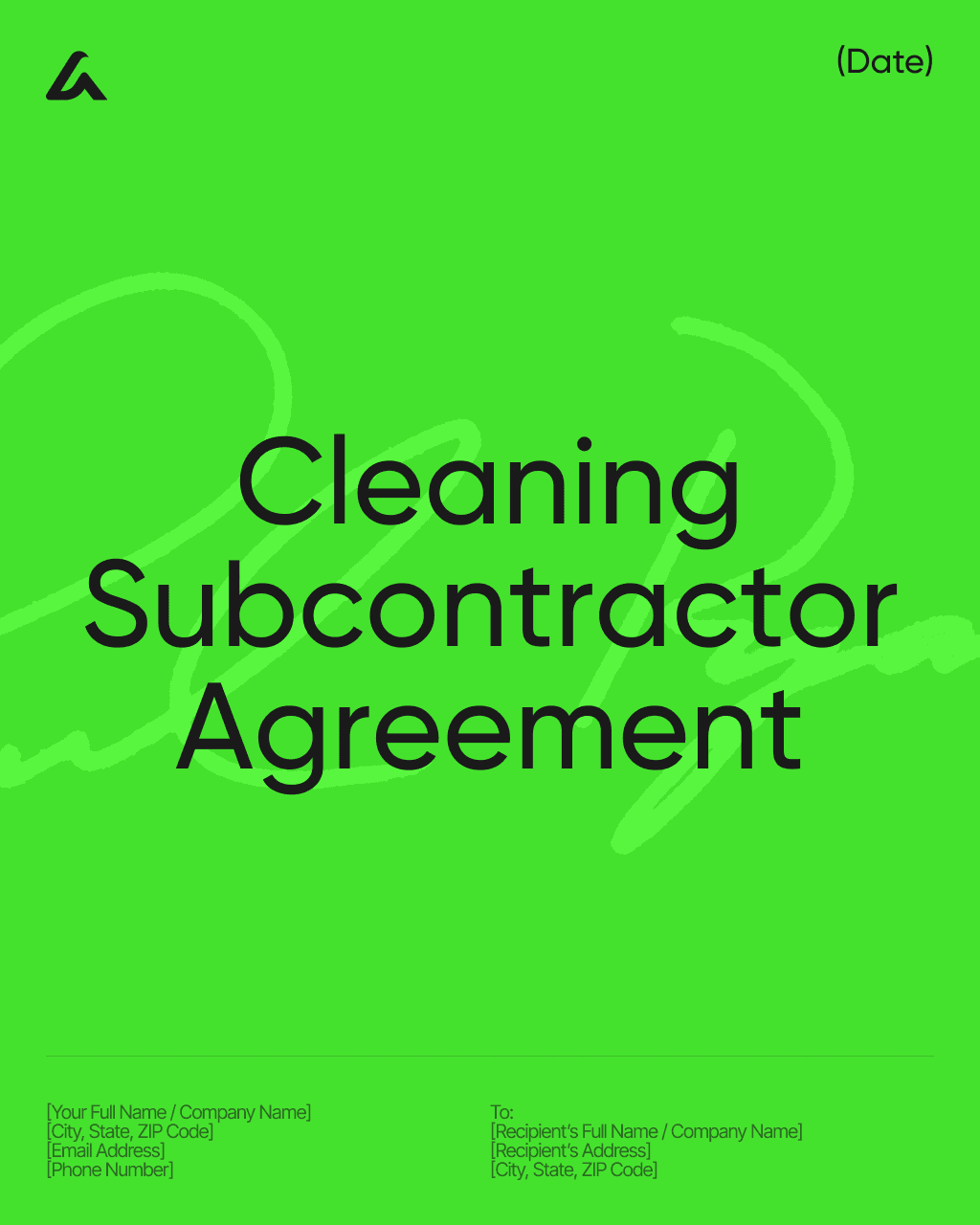 Cleaning Subcontractor Agreement