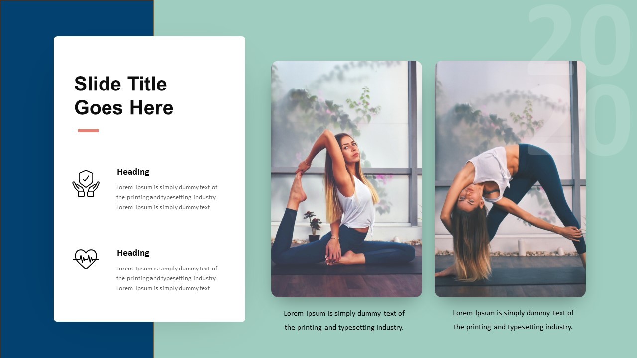Dynamic Yoga Presentation Slide Design
