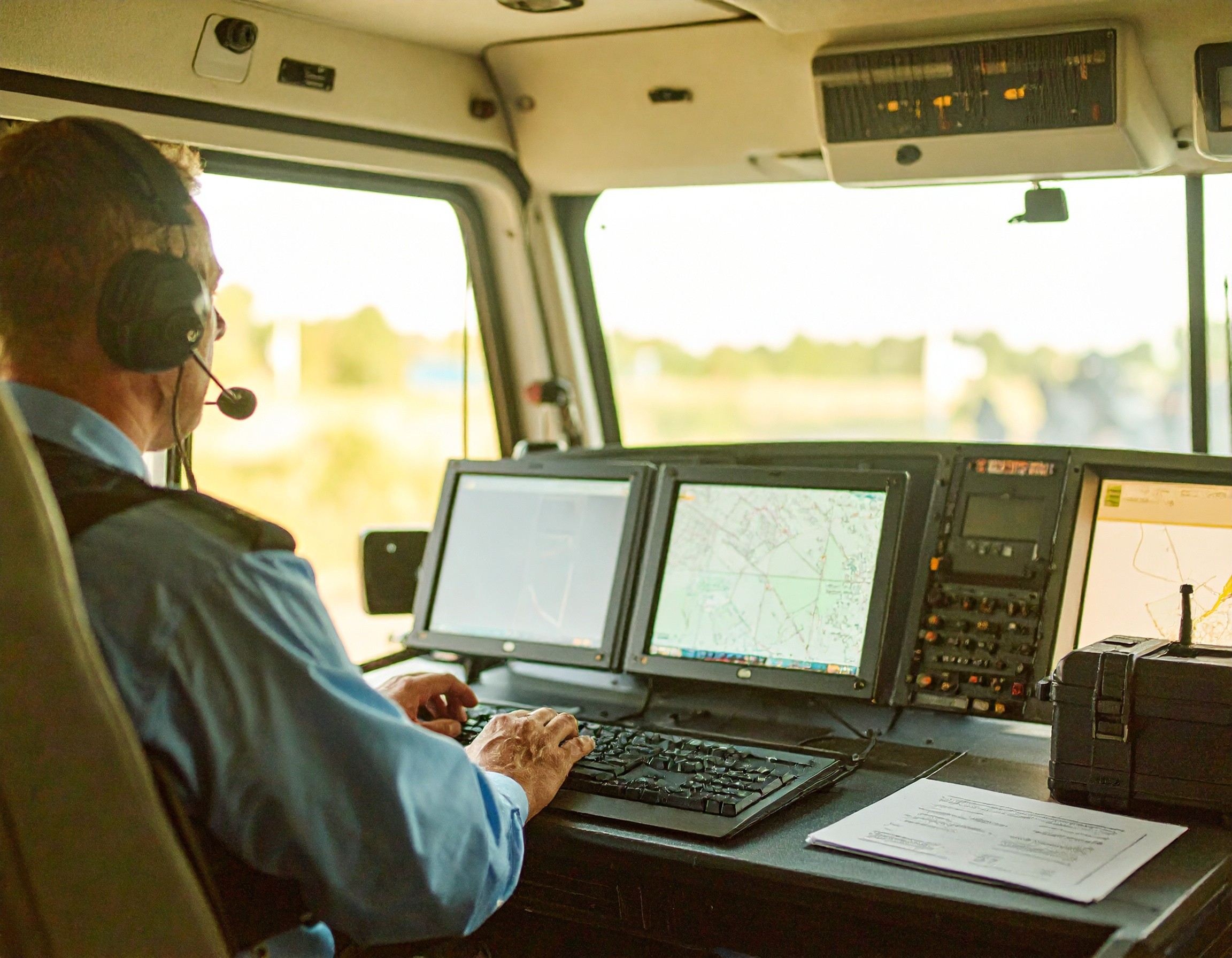 remote dispatcher at work station