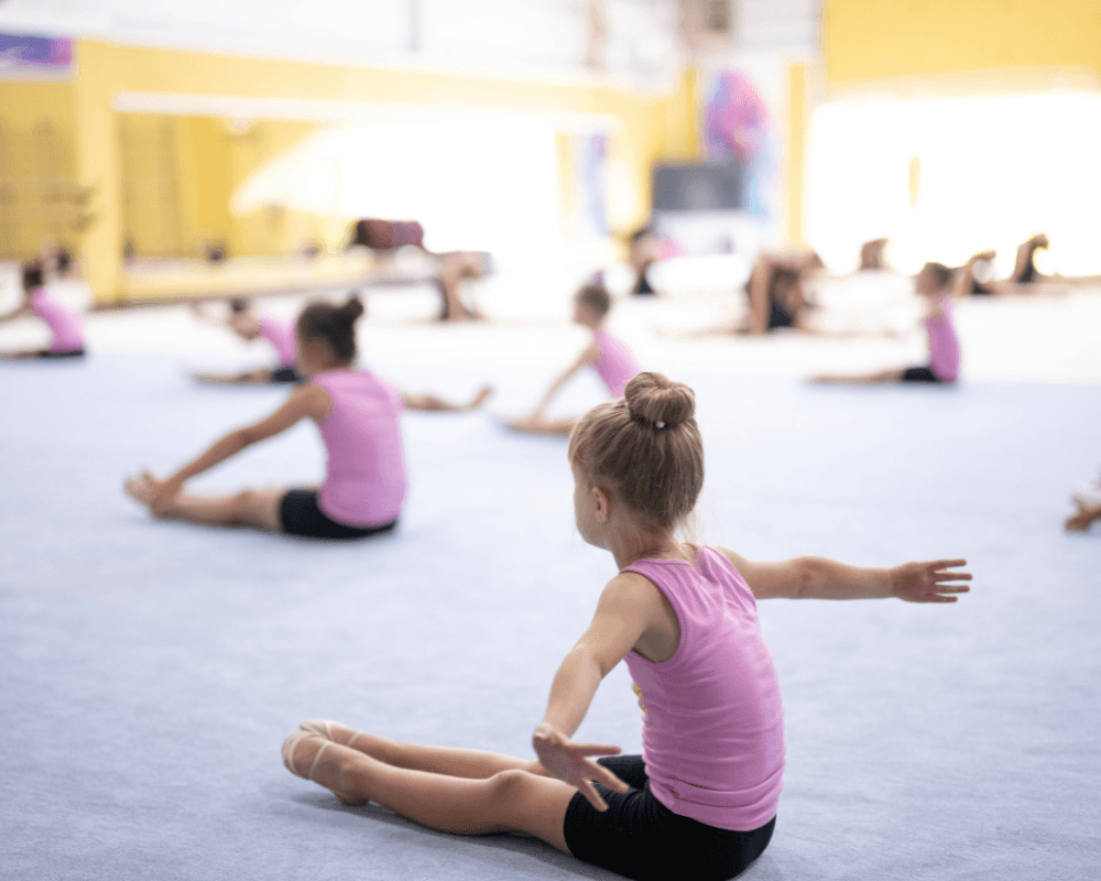 Rhythmic gymnastics performance at Charlotte Rhythmic Gymnastics Center