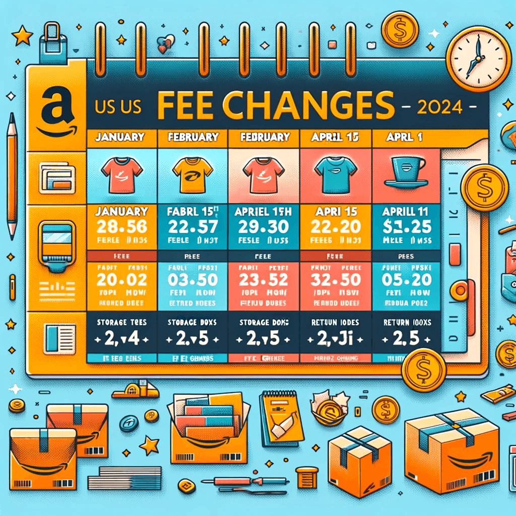 Calendar with illustrated fee changes