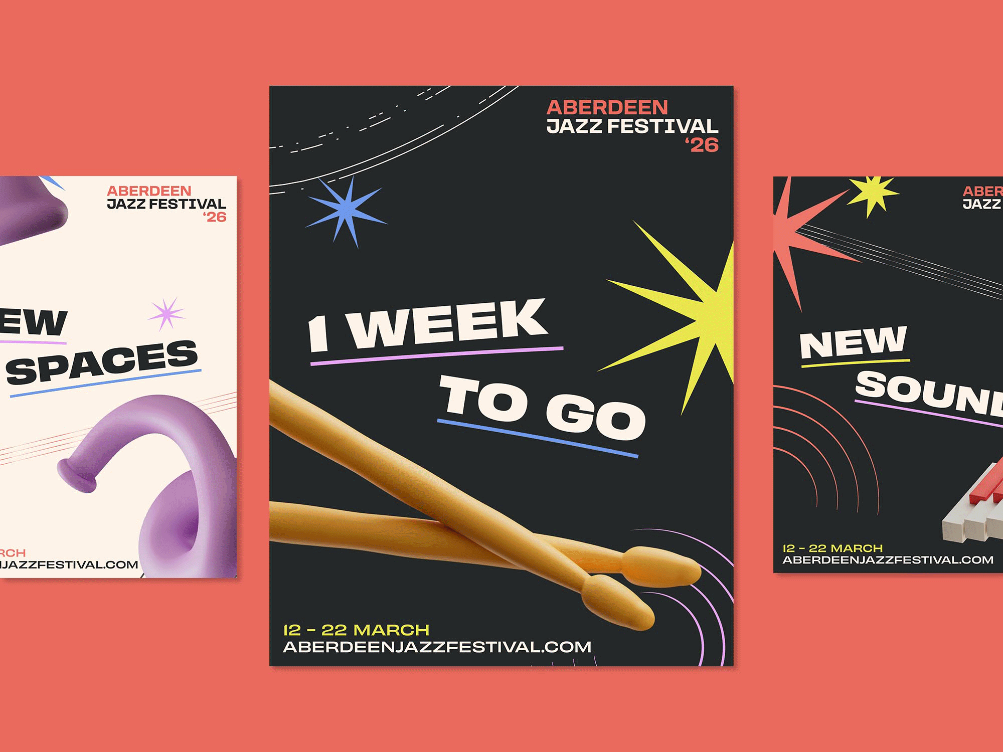 social posts for Aberdeen Jazz Festival