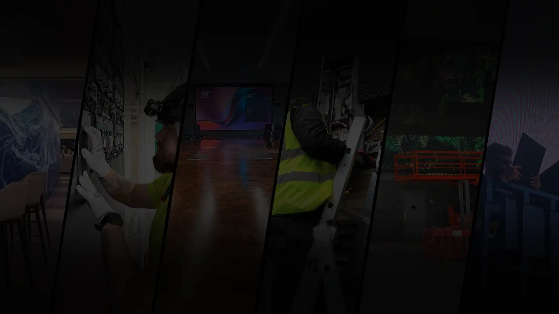 Large-format digital signage display in a commercial environment