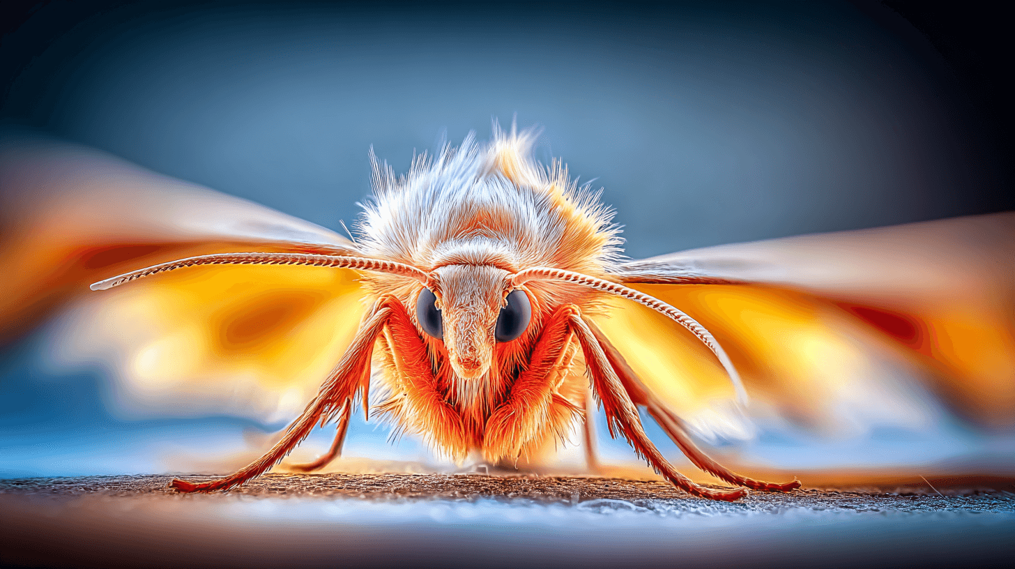 Close-up of a clothes moth – pest targeted in professional pest control services