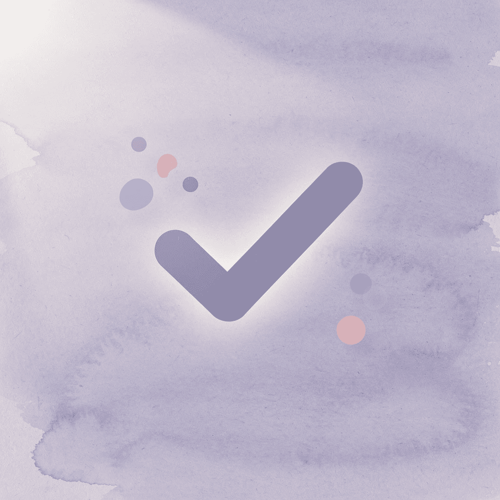 Checkmark icon representing clean dissolution completion