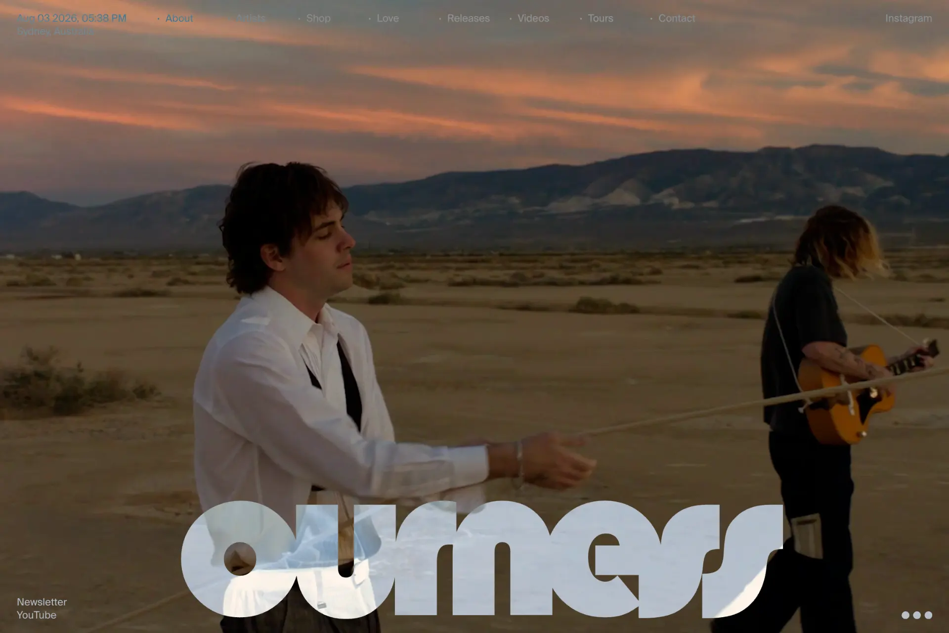 Screenshot of ourness website