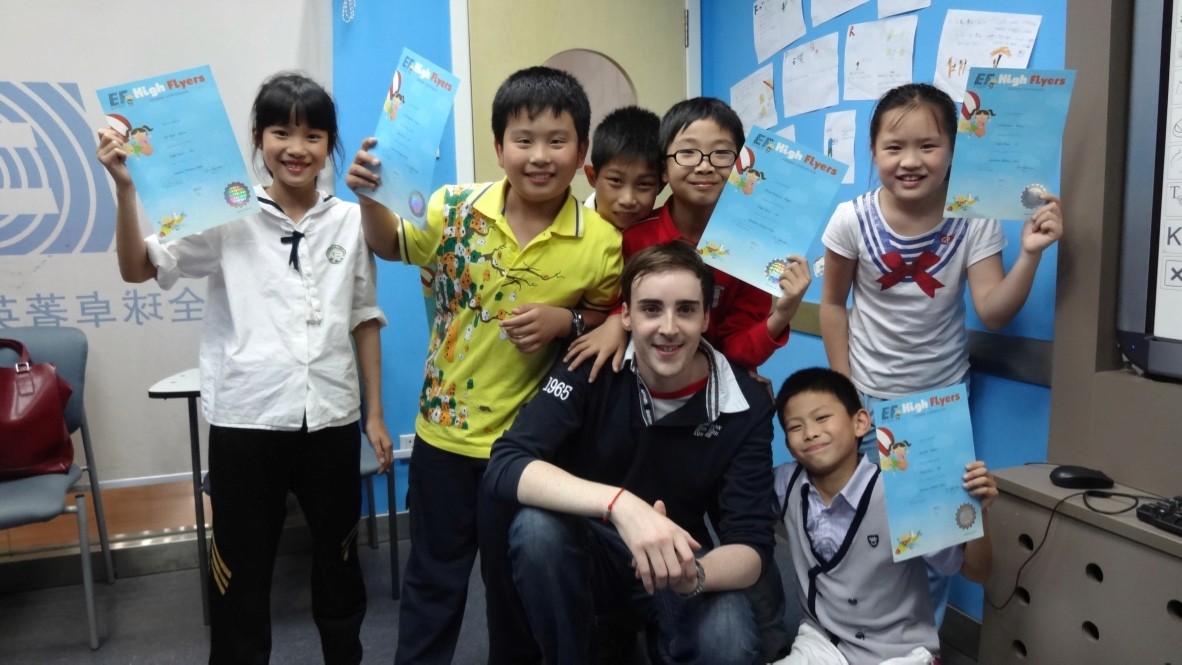 A photo of me with my students when I was teaching in China in 2012