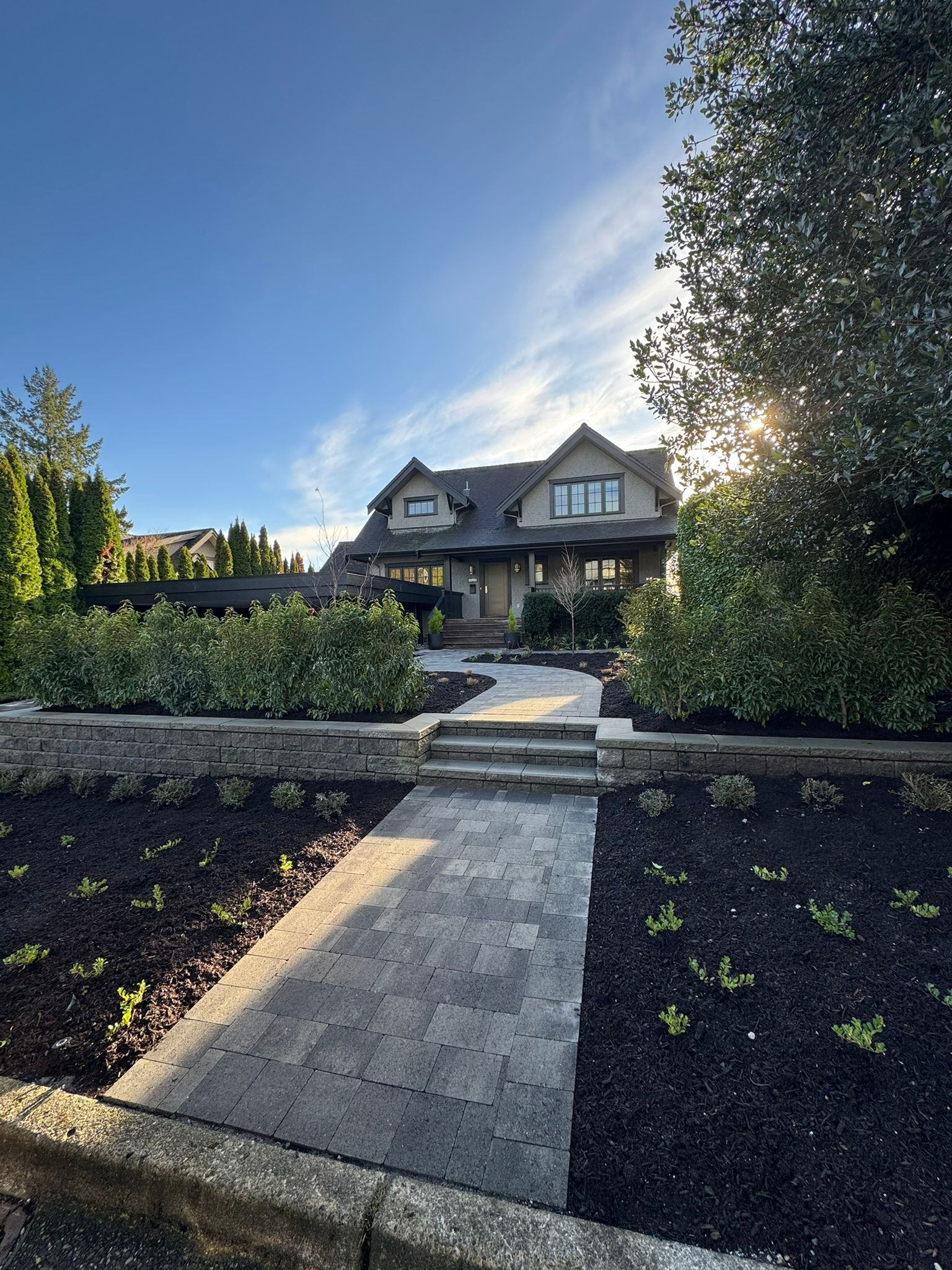 Beautiful landscaped garden with greenery and outdoor design elements.