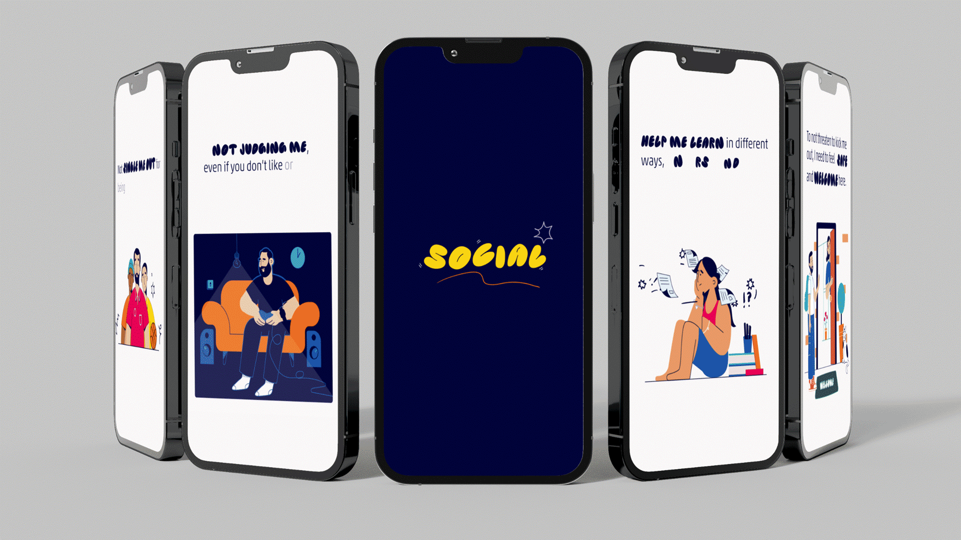 slideshow of branding in different situations