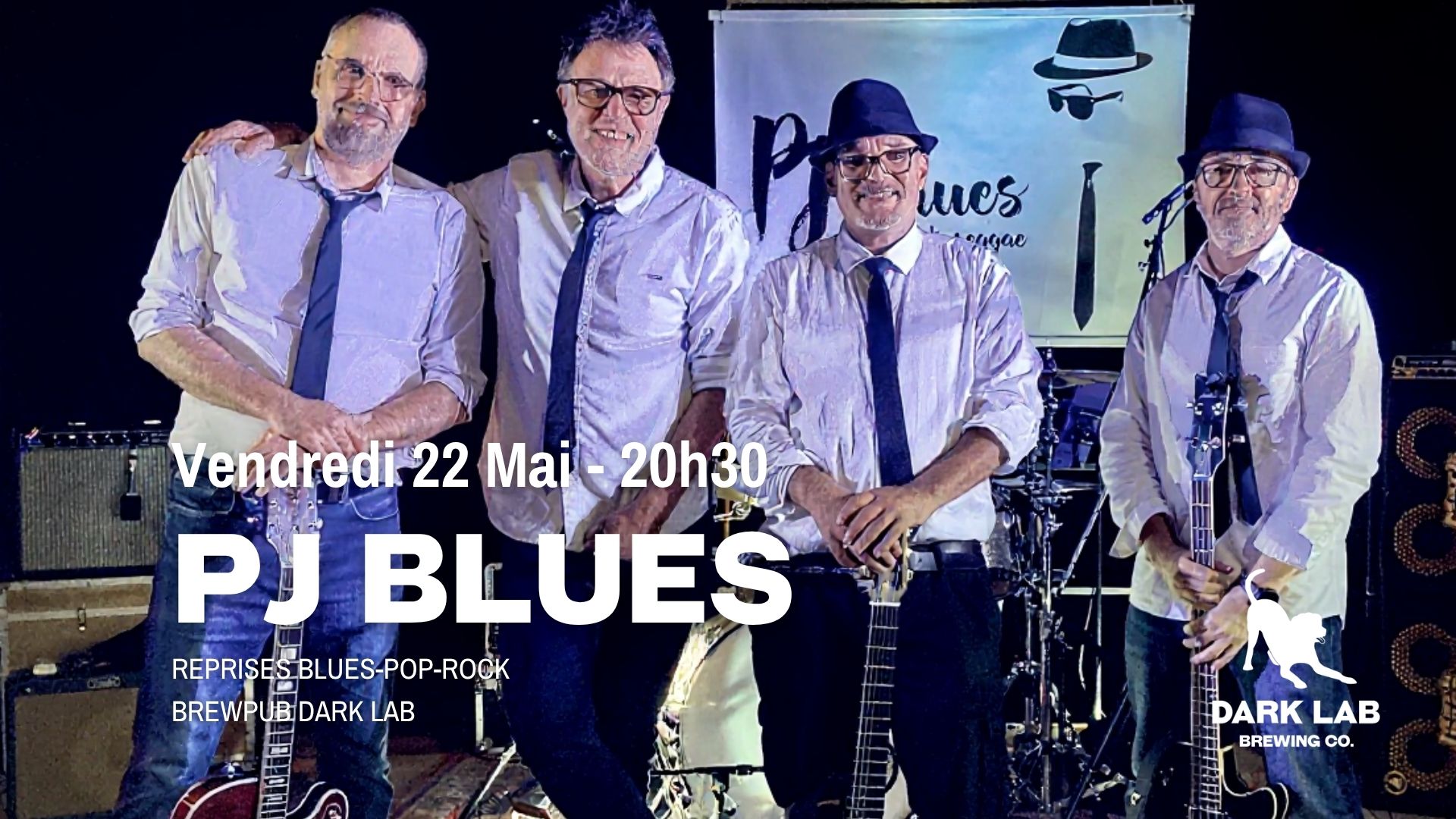 4 musiciens groupe de reprises blues
