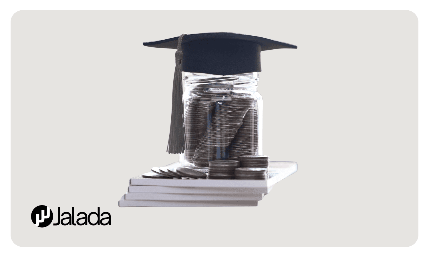 Cap On Top of Coins and Books
