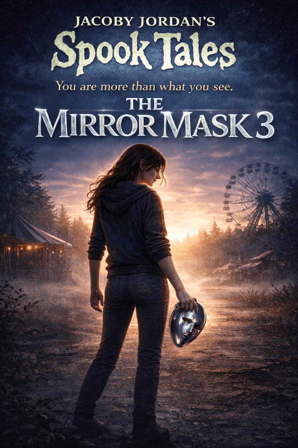 Silhouetted agapanthus flowers against a gradient sky.