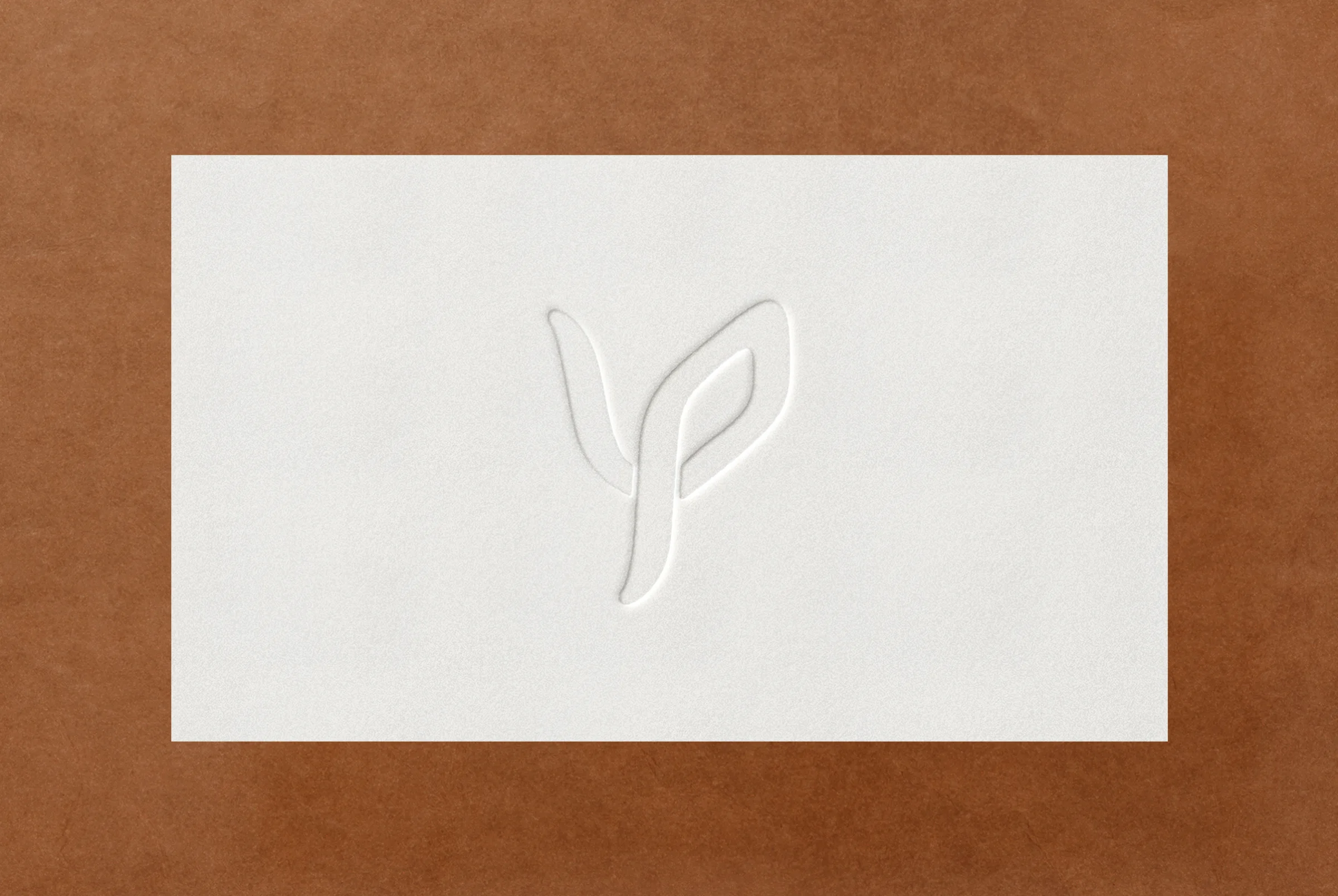 Yehuda Printing, embossed stationery mockup